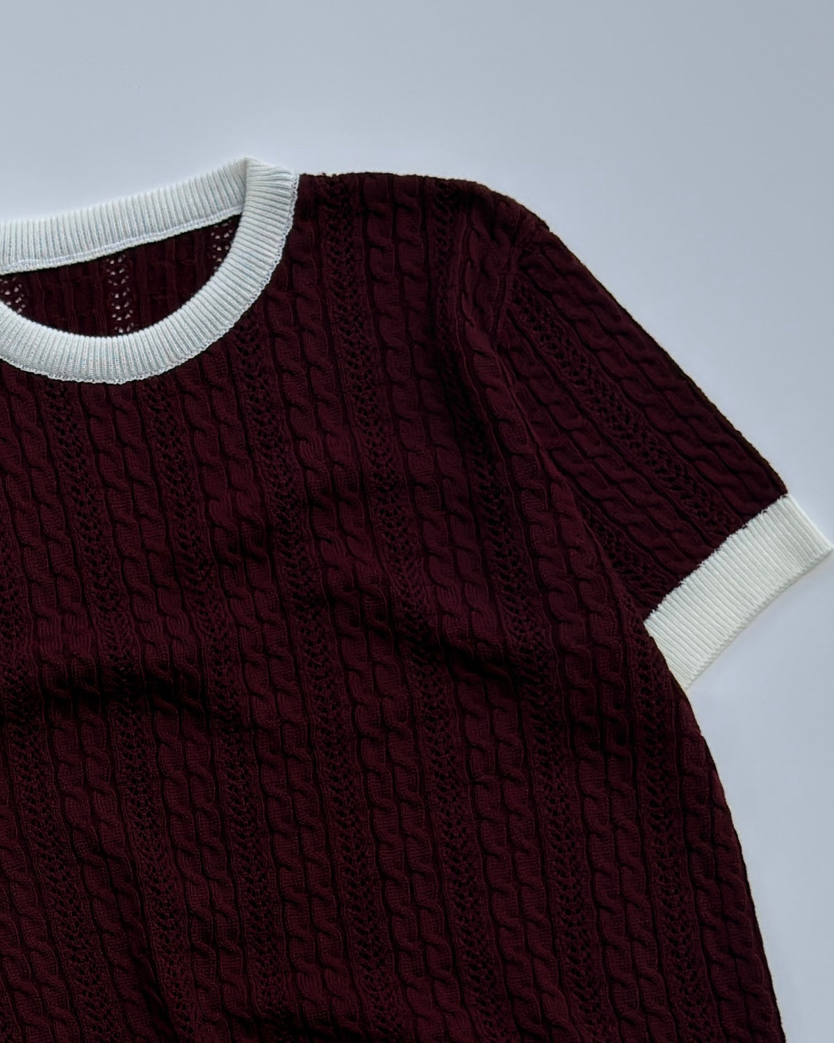 T-Shirt MANOLO Burdeos + Crema