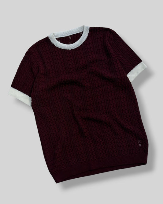 T-Shirt MANOLO Burdeos + Crema